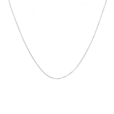 Silk & Steel Jewellery Fine Box Chain Necklace Silver - Christmas Jewellery