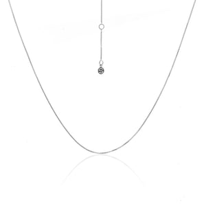 Silk & Steel Jewellery Fine Box Chain Necklace Silver - Christmas Jewellery
