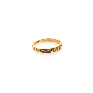 Silk & Steel Romantique Stacker Ring Gold