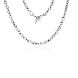 Silk & Steel Jewellery Men's Hudson Stainless Steel Cable Chain Necklace Silver