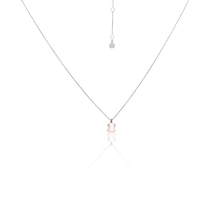 Silk & Steel Jewellery Reverie Necklace Rose Quartz Silver