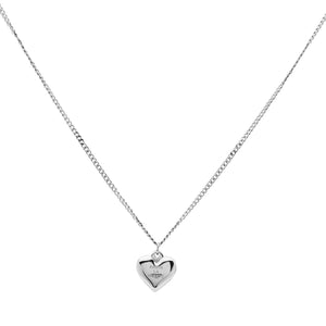 Silk & Steel x Gin Wigmore Superstition Club - Cross My Heart - Silver Heart Necklace