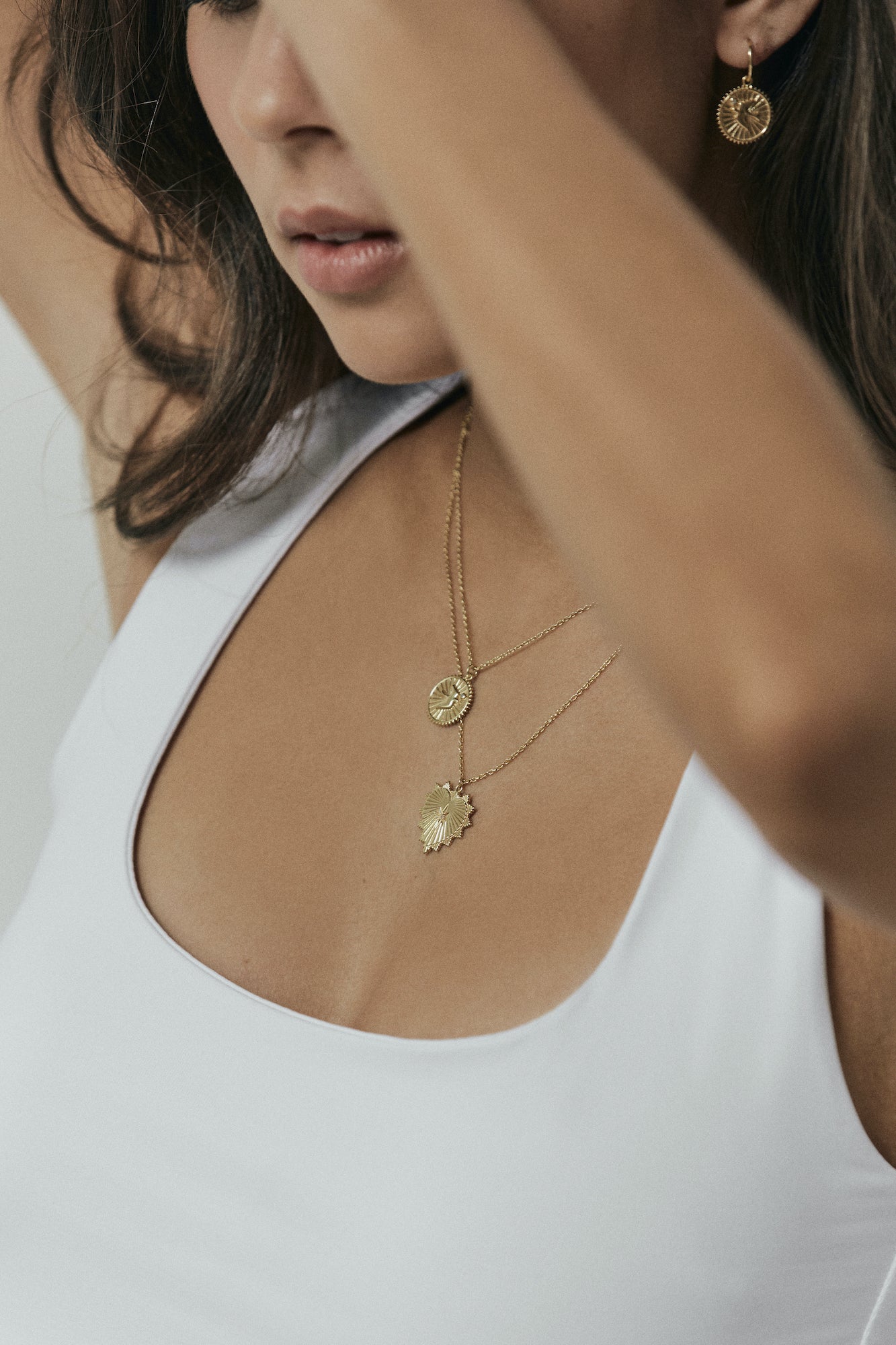 Silk & Steel Jewellery Talisman Swallow of Hope Necklace Gold Aquamarine