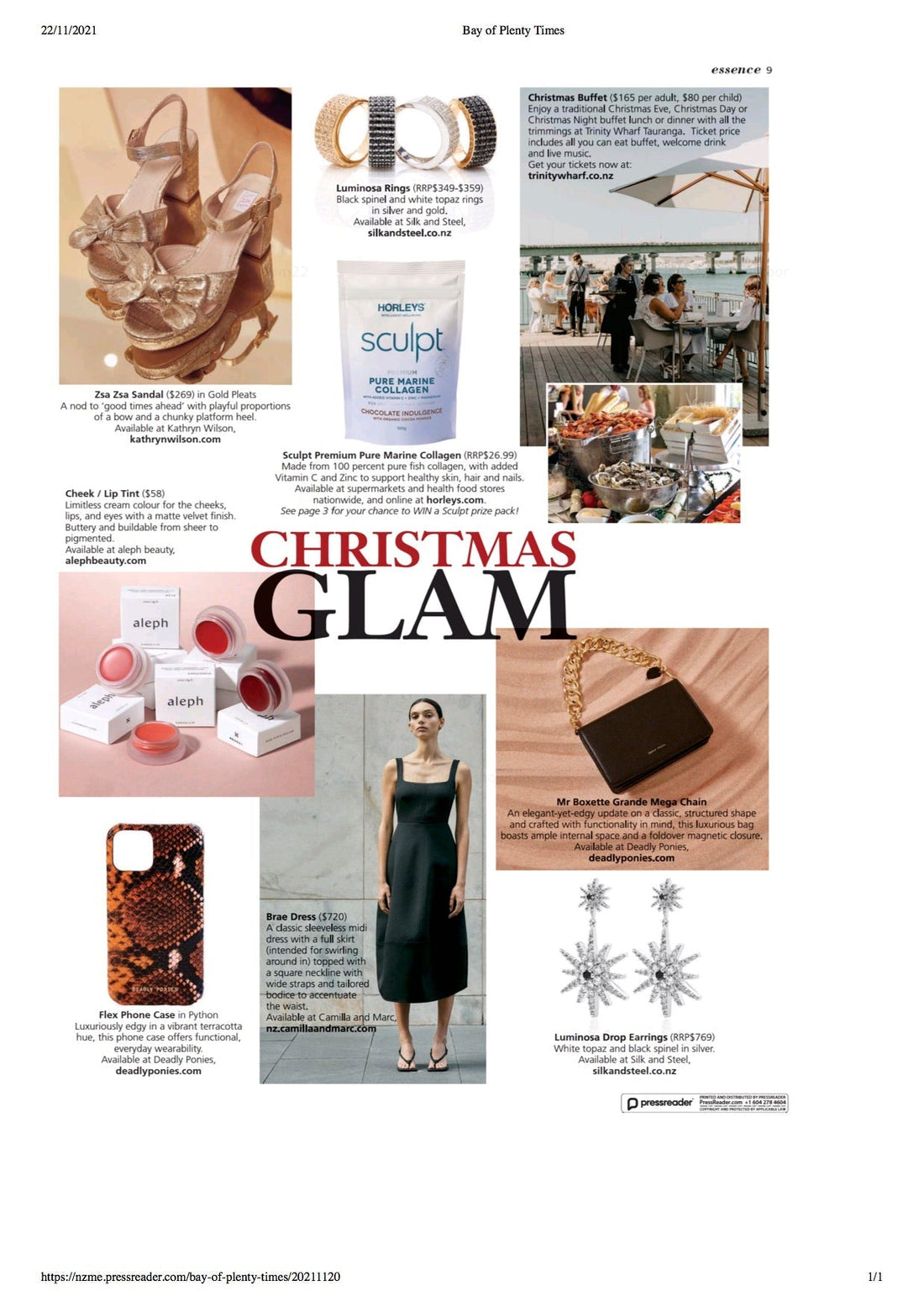 Silk & Steel Jewellery Luminosa Rings and Earrings Bay of Plenty Times