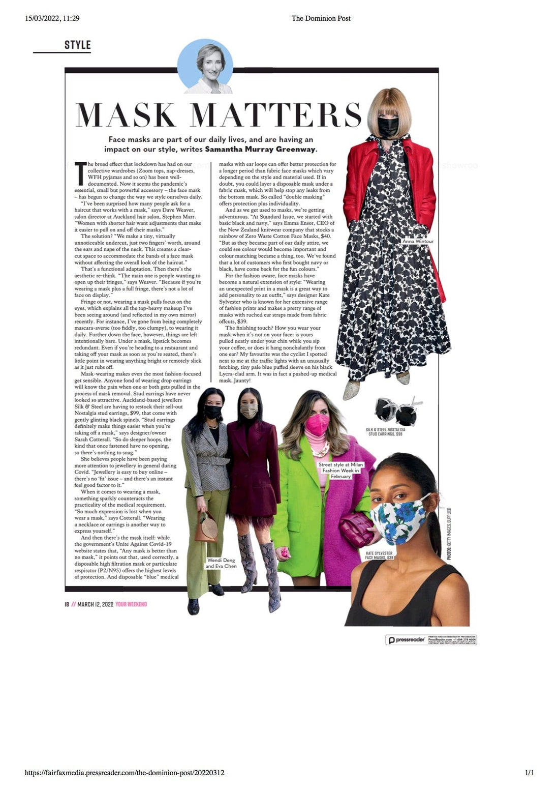 Silk & Steel Jewellery Nostalgia Studs Dominion Post