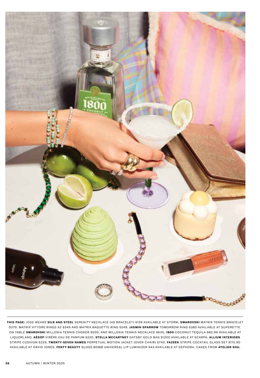 Silk & Steel serenity necklace featuring in Newmarket magazine April 2025