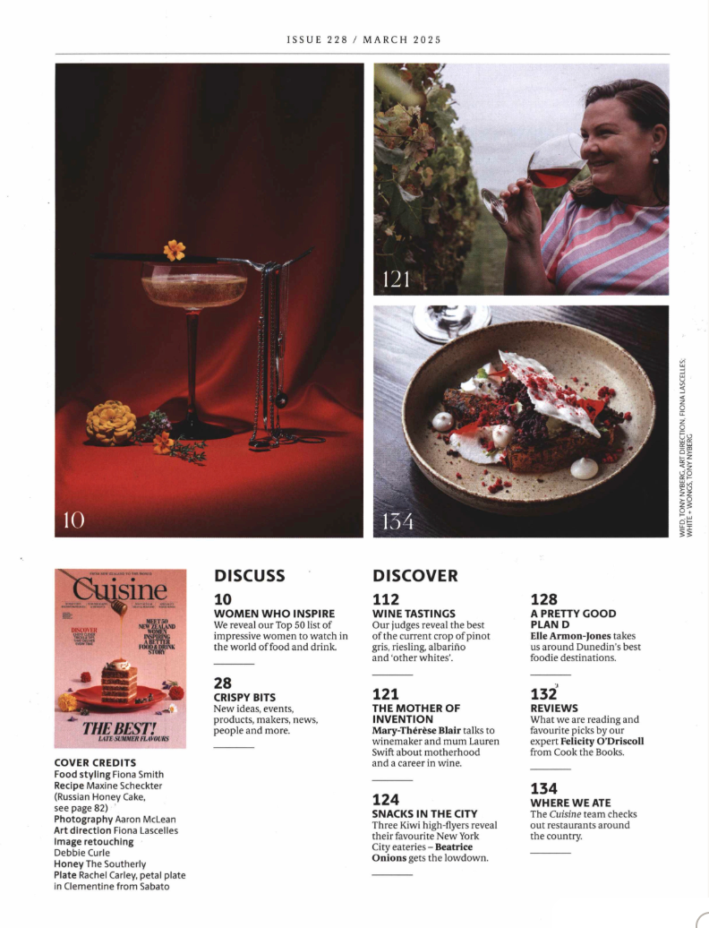 Silk & Steel Jewellery featuring in Cuisine Magazine March 2025