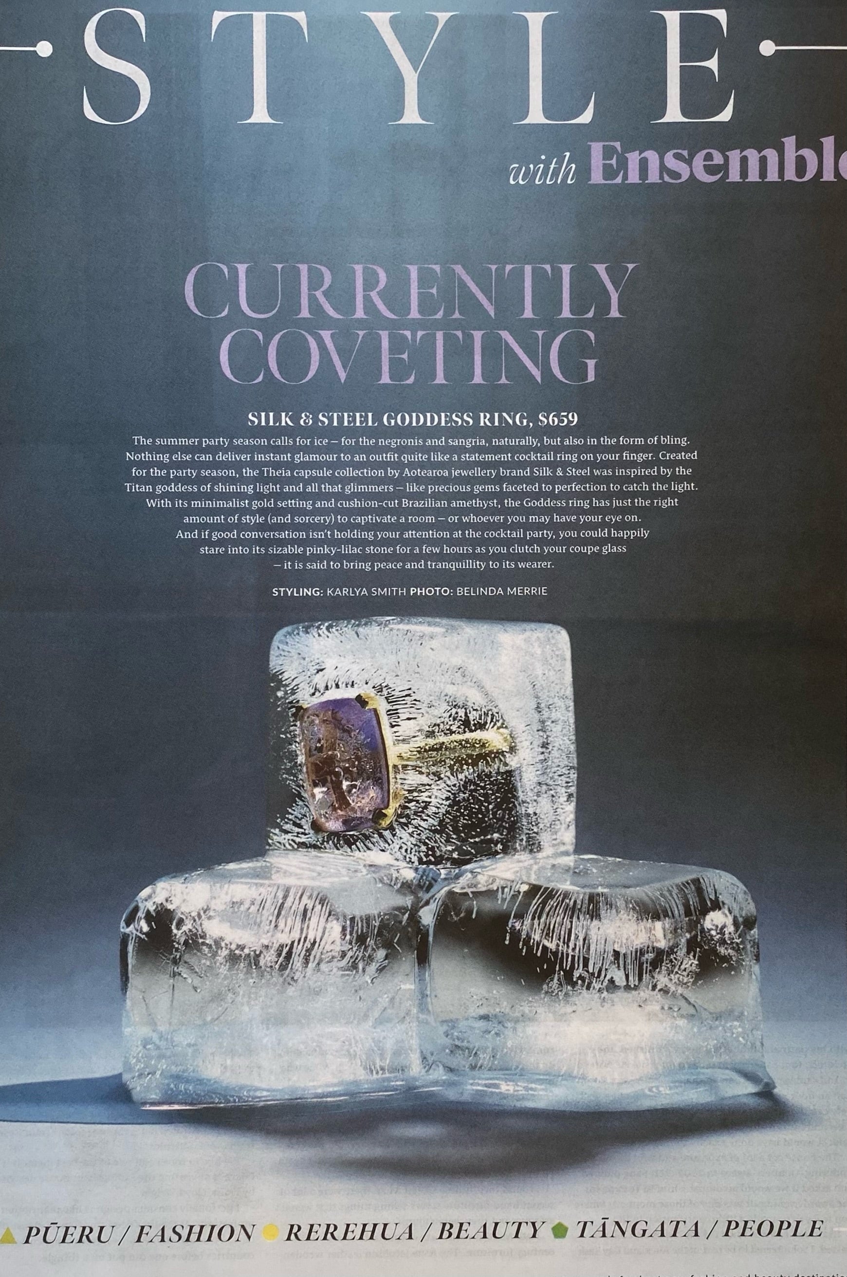 Silk & Steel Jewellery Goddess Ring Sunday Magazine