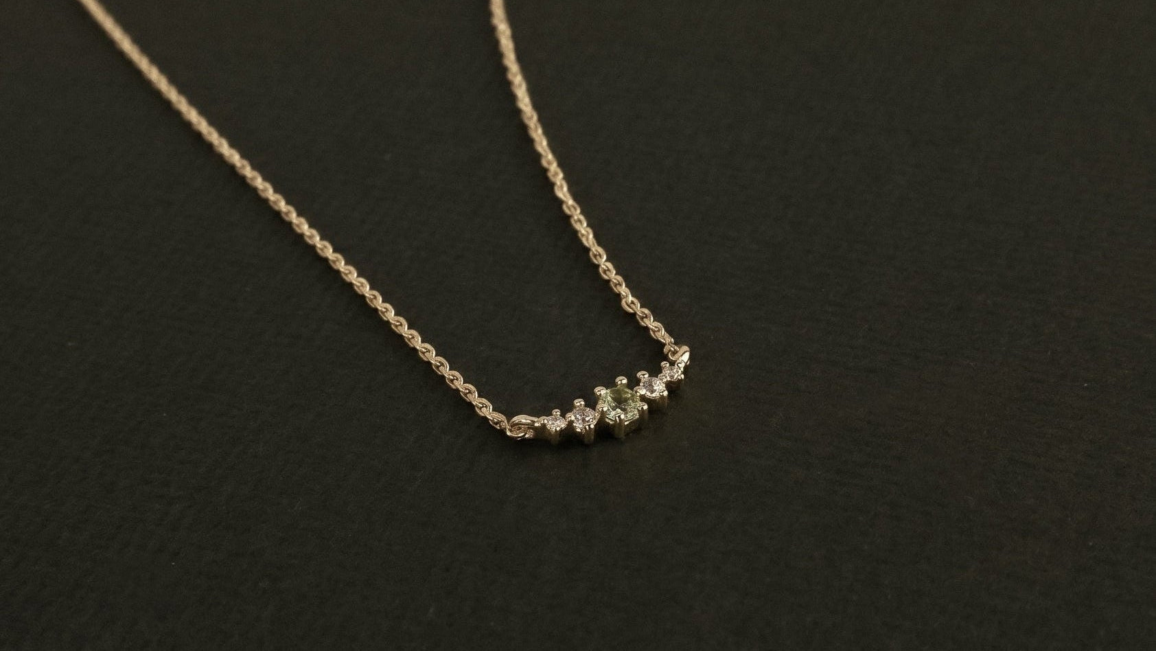 August Peridot Necklace | Birthstones | Silk & Steel 