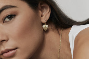Silk & Steel Heart Earrings
