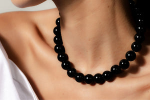 Silk & Steel Gemstone necklaces