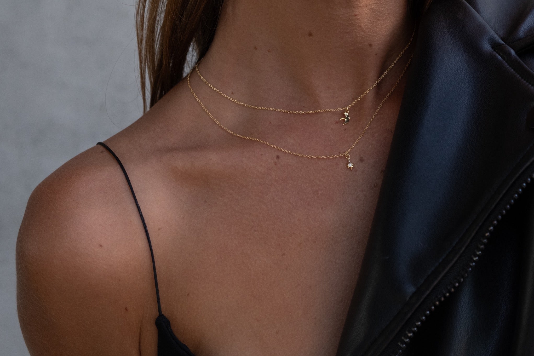 Silk & Steel Superfine Talisman Petite Swallow Necklace Silver