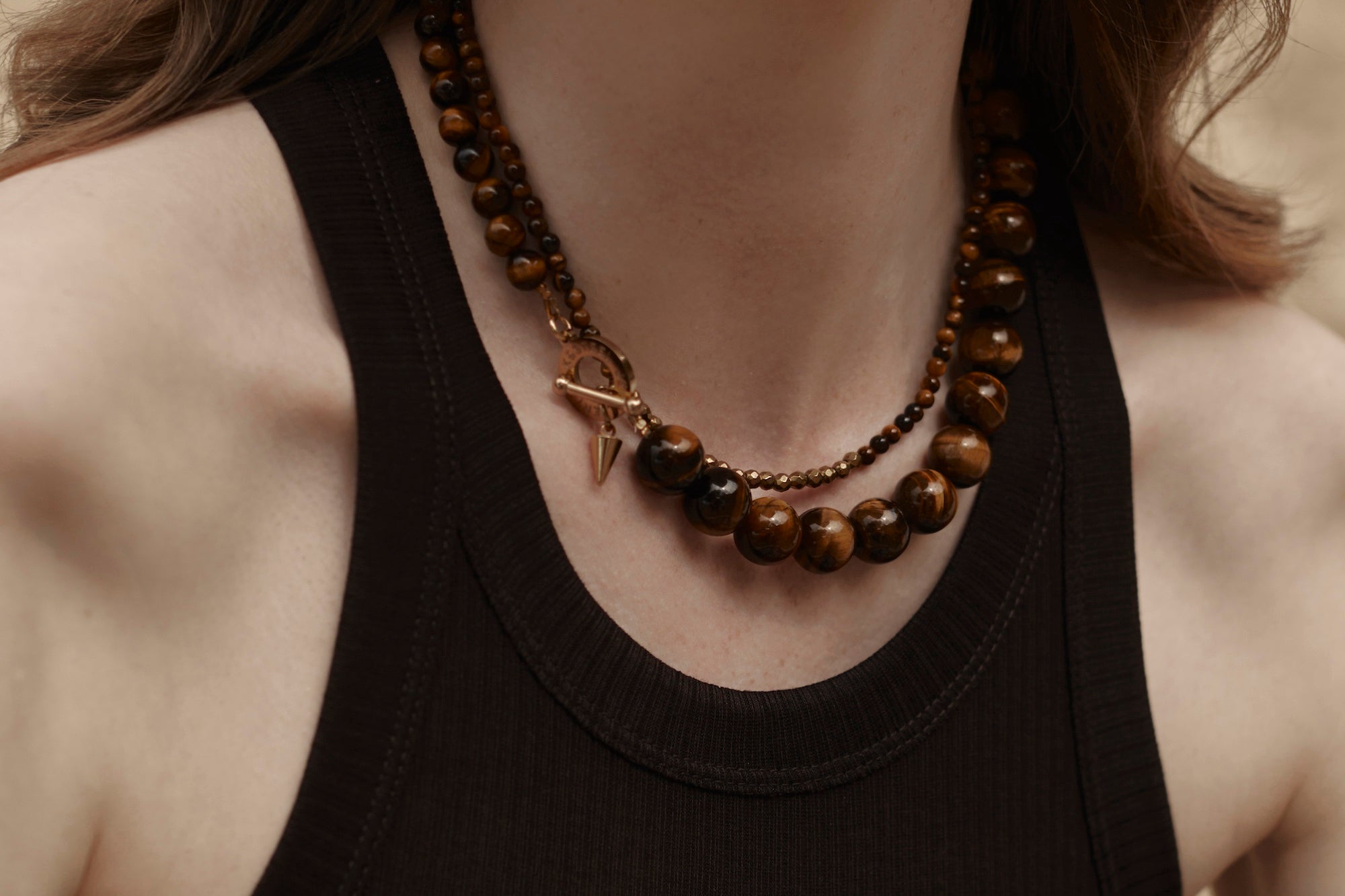 Silk & Steel Beaded Necklaces