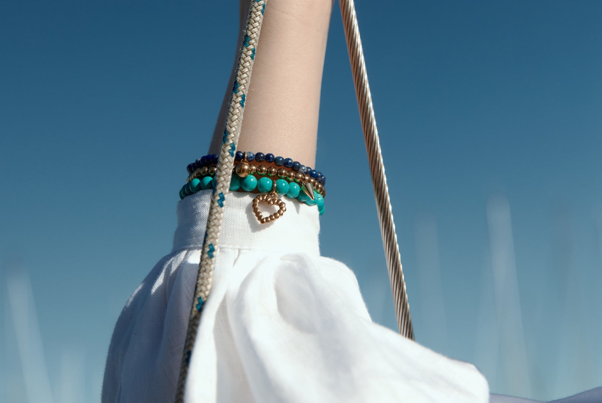 Silk & Steel Charm Bracelet