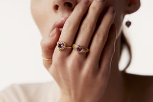 Silk & Steel Gemstone Rings