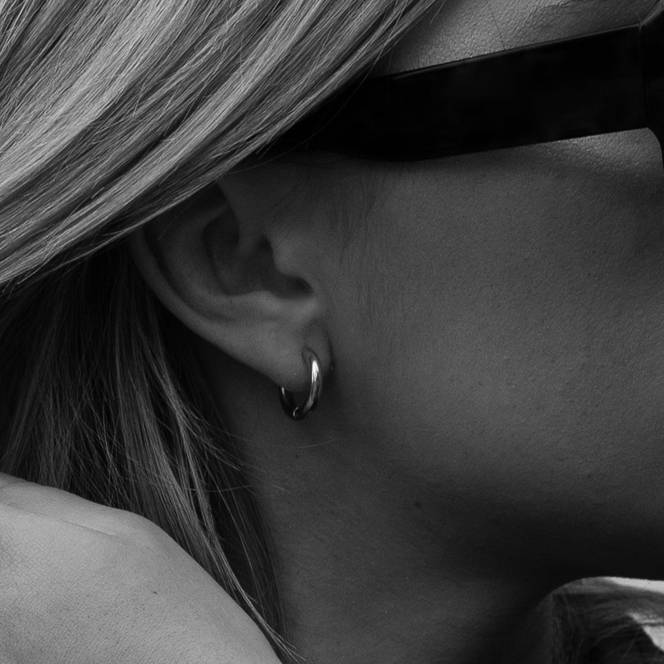 Small Classic Hoop Earrings Silver