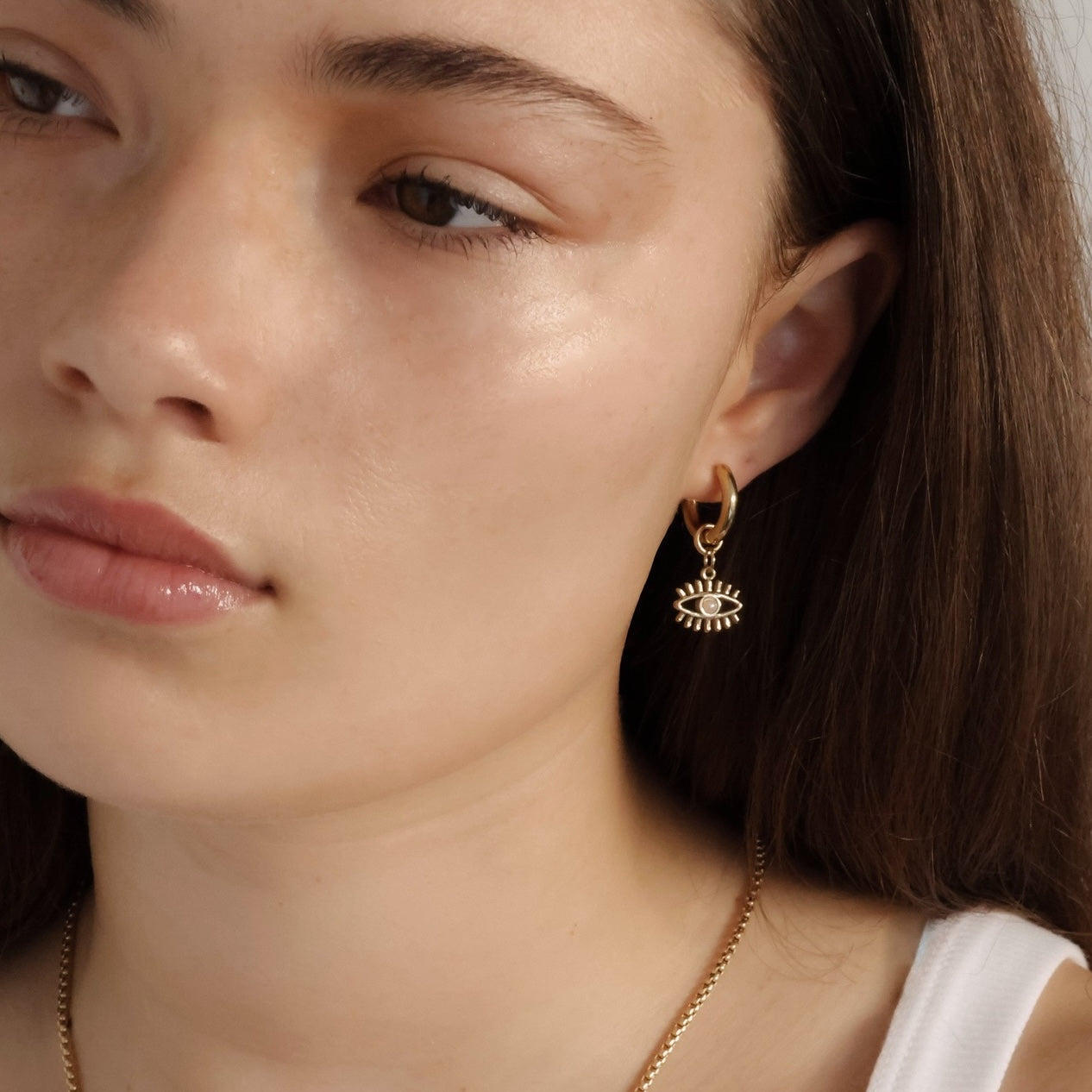 Guardian Hoops Pearl + Gold
