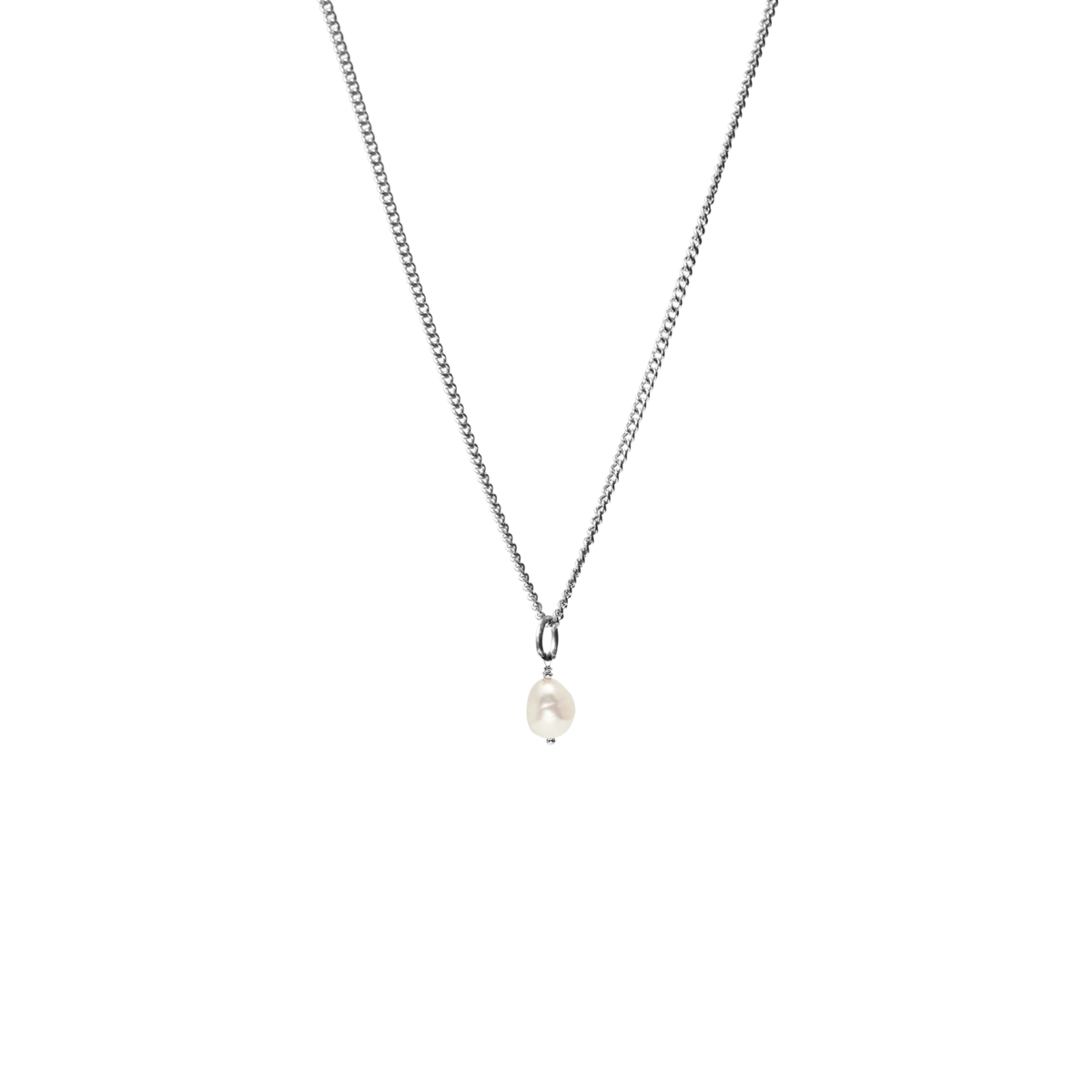 Silver Pearl Necklace (SAMPLE)