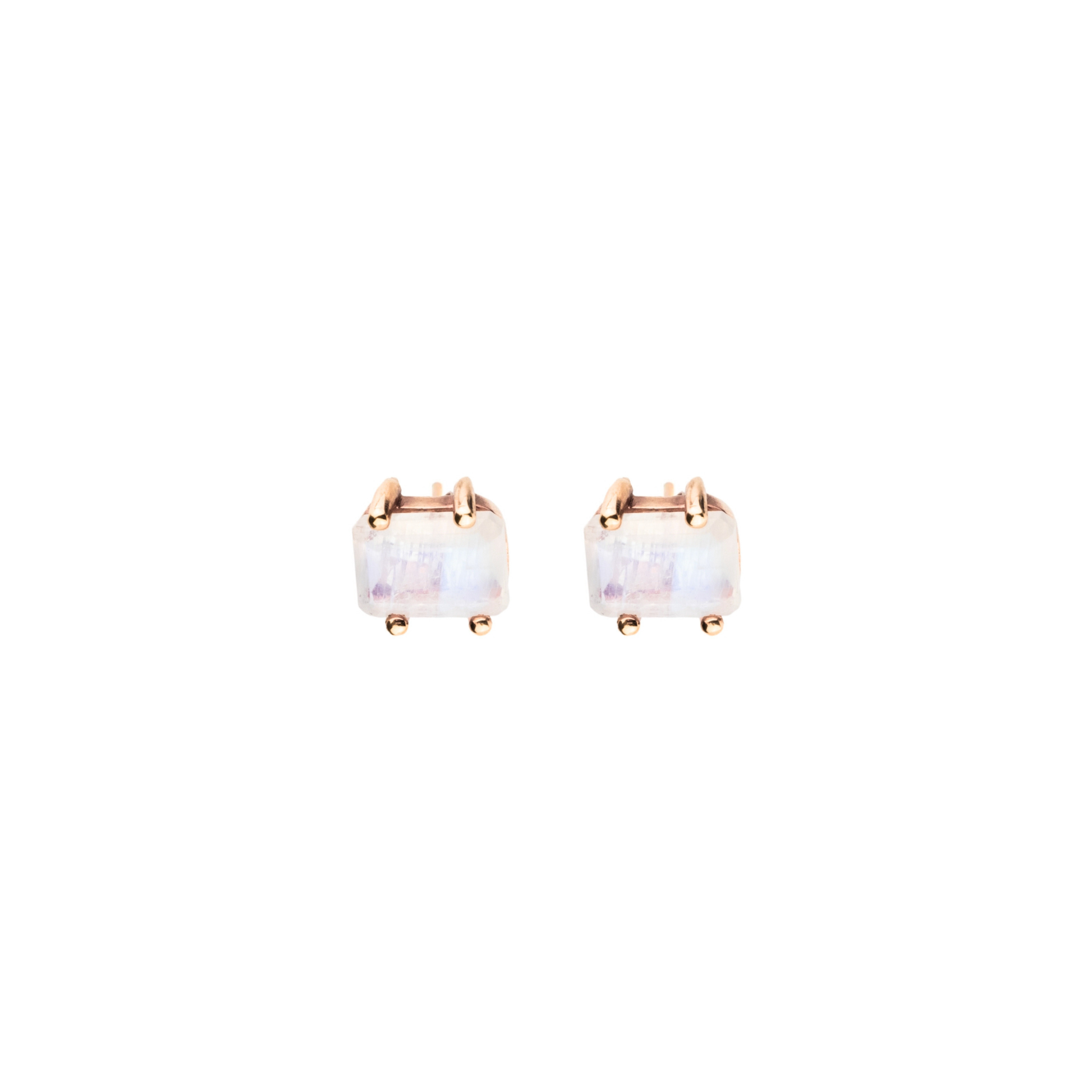 Prima Donna Earrings Moonstone + Rose Gold