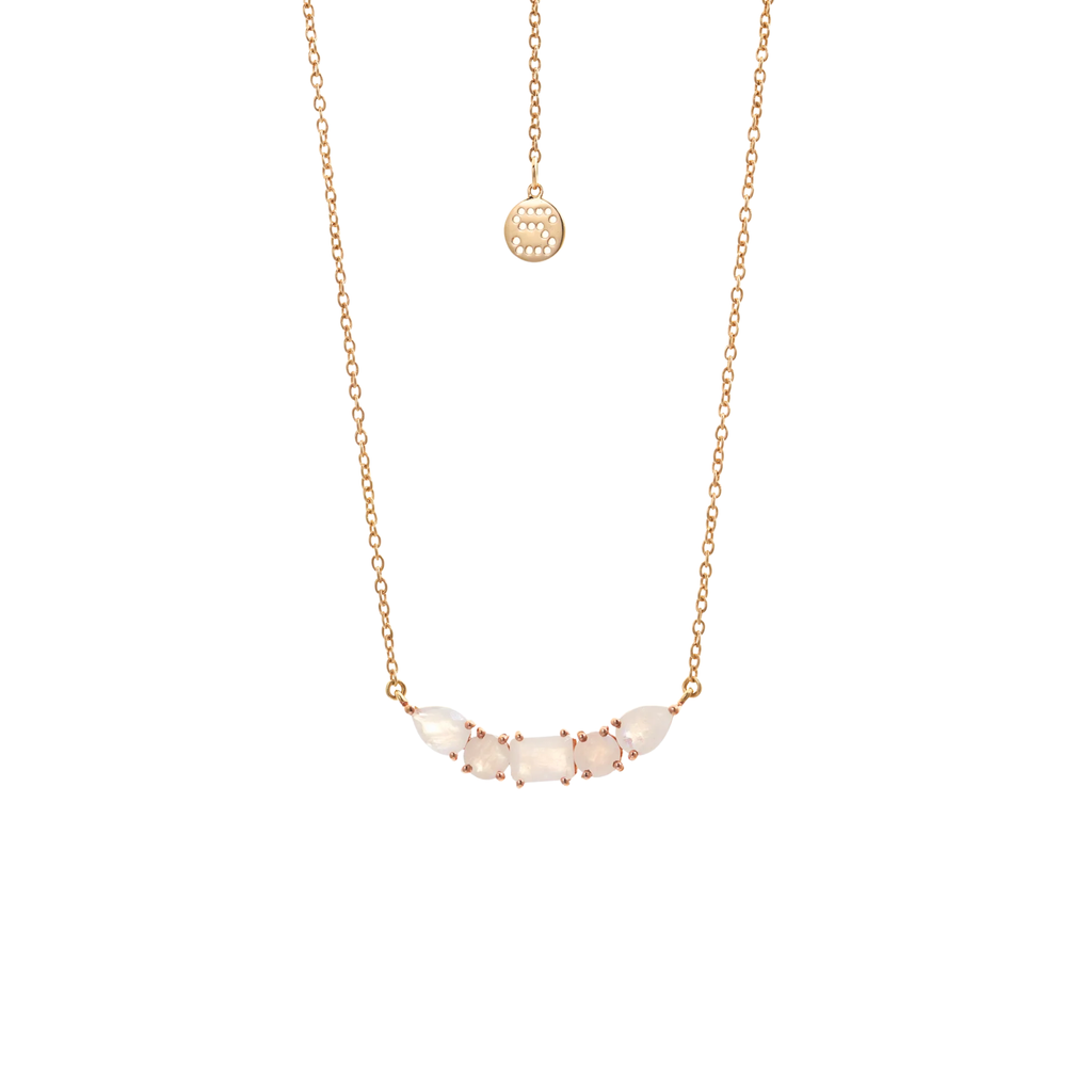 Amore Necklace Moonstone + Gold
