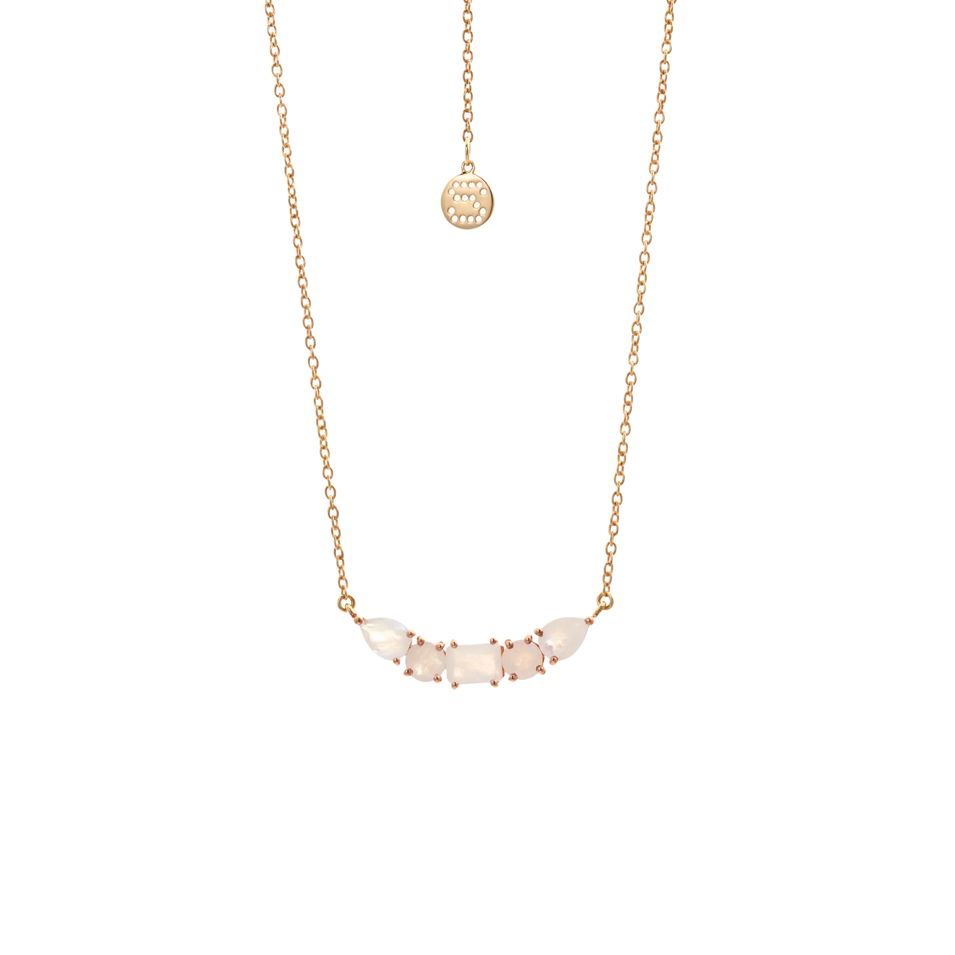 Amore Necklace Moonstone + Gold