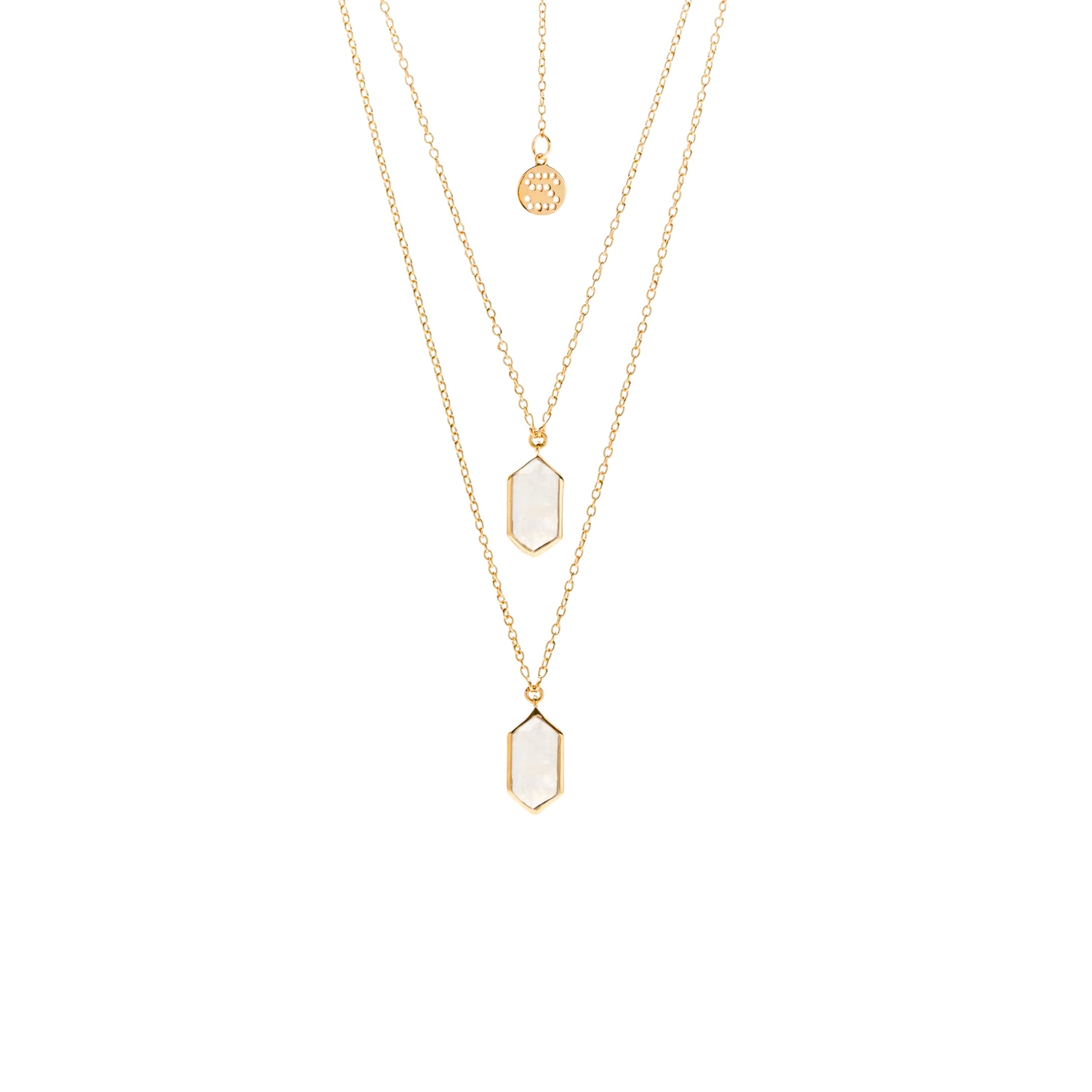 Haveli Necklace Moonstone + Gold