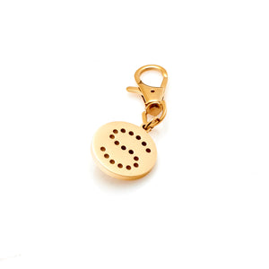 Silk & Steel Jewellery signature S key charm in gold-plated stainless steel