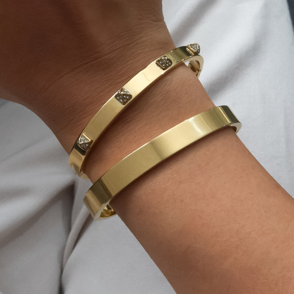 Luccia and Prism Bangle Set Silver