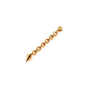 Silk & Steel extension chain in 14k gold-plated stainless steel