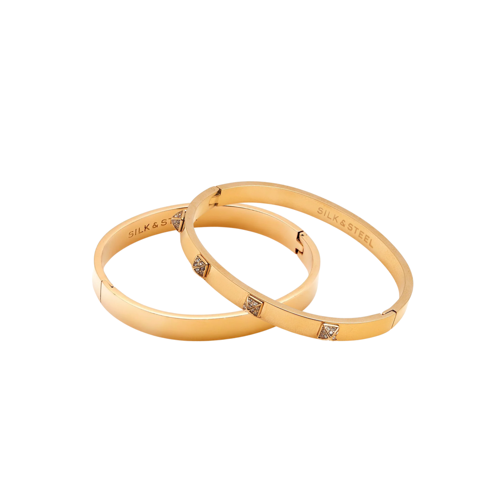 Luccia and Prism Bangle Set Gold