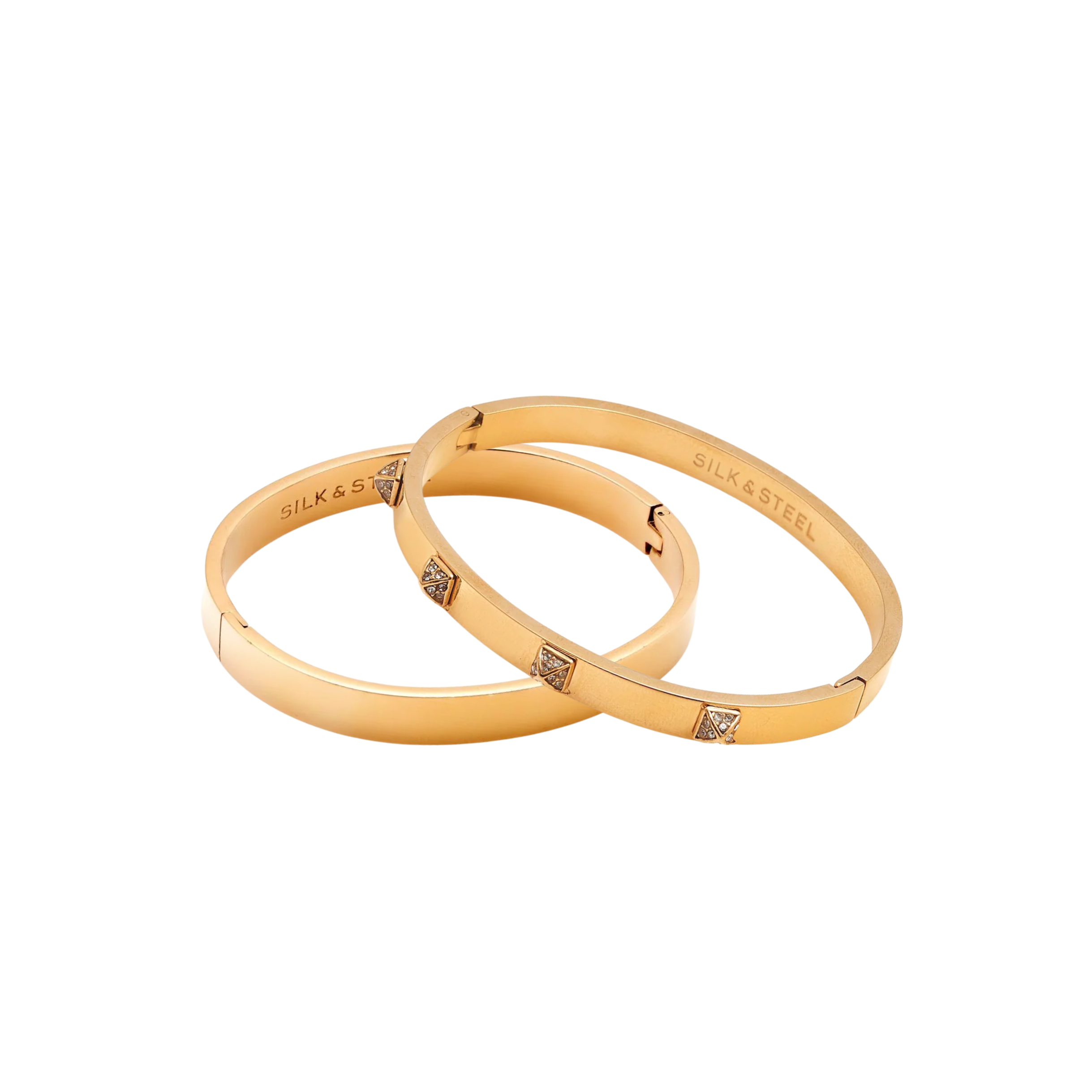 Luccia and Prism Bangle Set Gold
