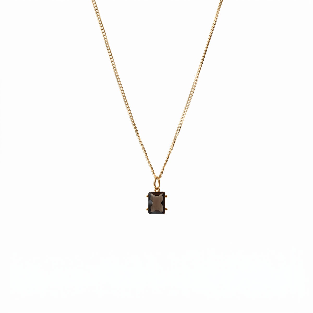 Mini Prima Donna Necklace Smokey Quartz + Gold