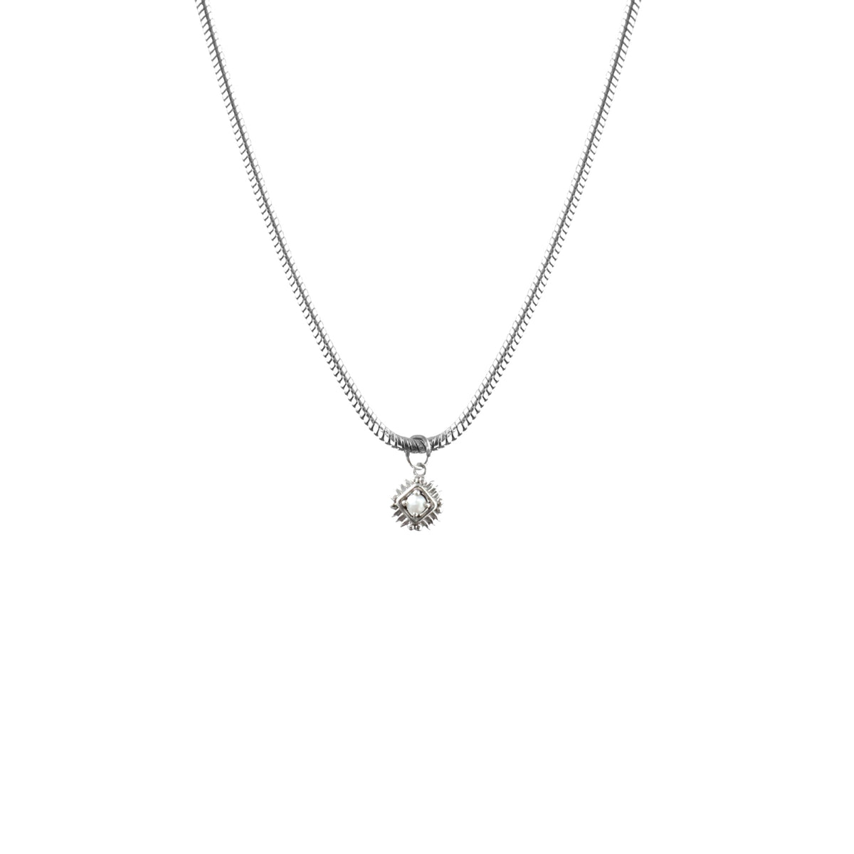 Petite Perle Pendant Necklace Silver