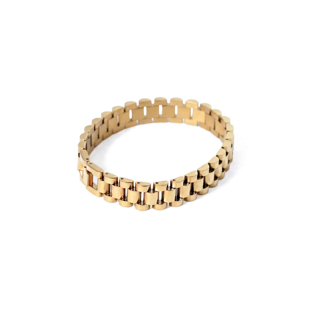 Oyster Link Bracelet Gold
