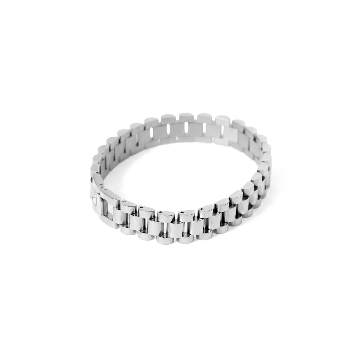 Oyster Link Bracelet Silver