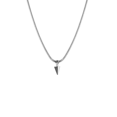 Spike Pendant Necklace Silver