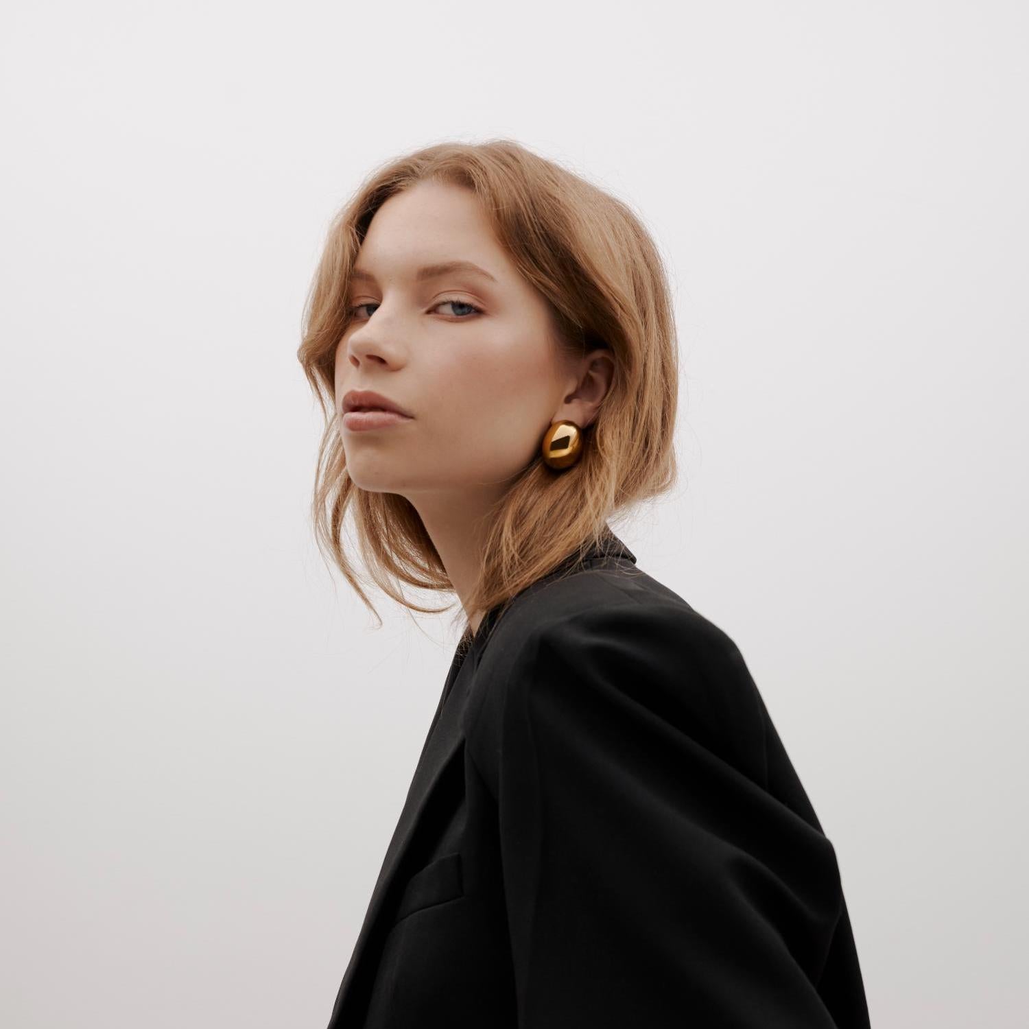 Mirage Statement Earrings Gold