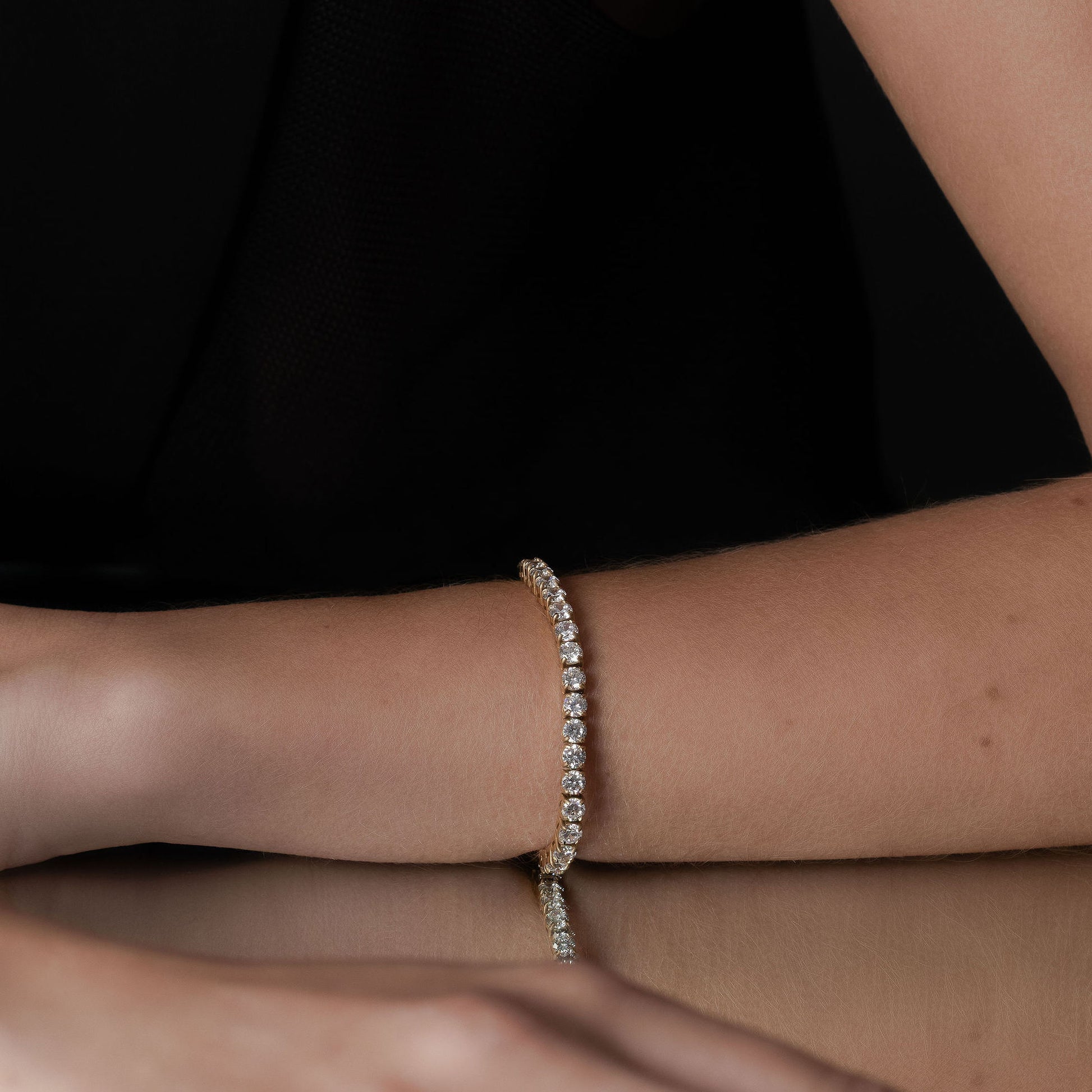 Tennis Bracelet CZ + Gold