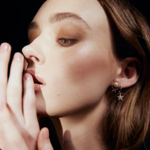 Silk & Steel Jewellery Radiant Pearl Studs Gold 
