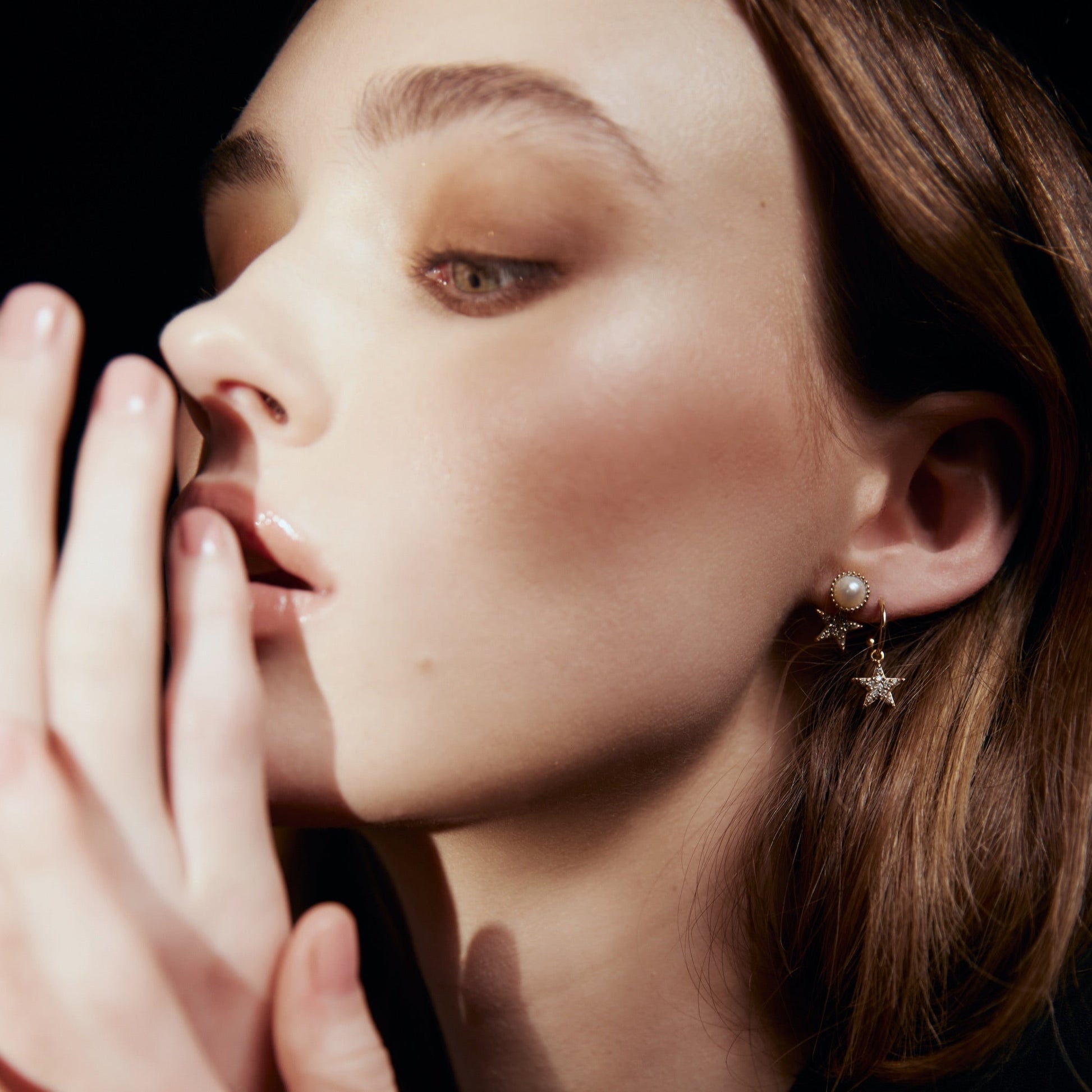 Silk & Steel Jewellery Lumiere Star Hoops Silver