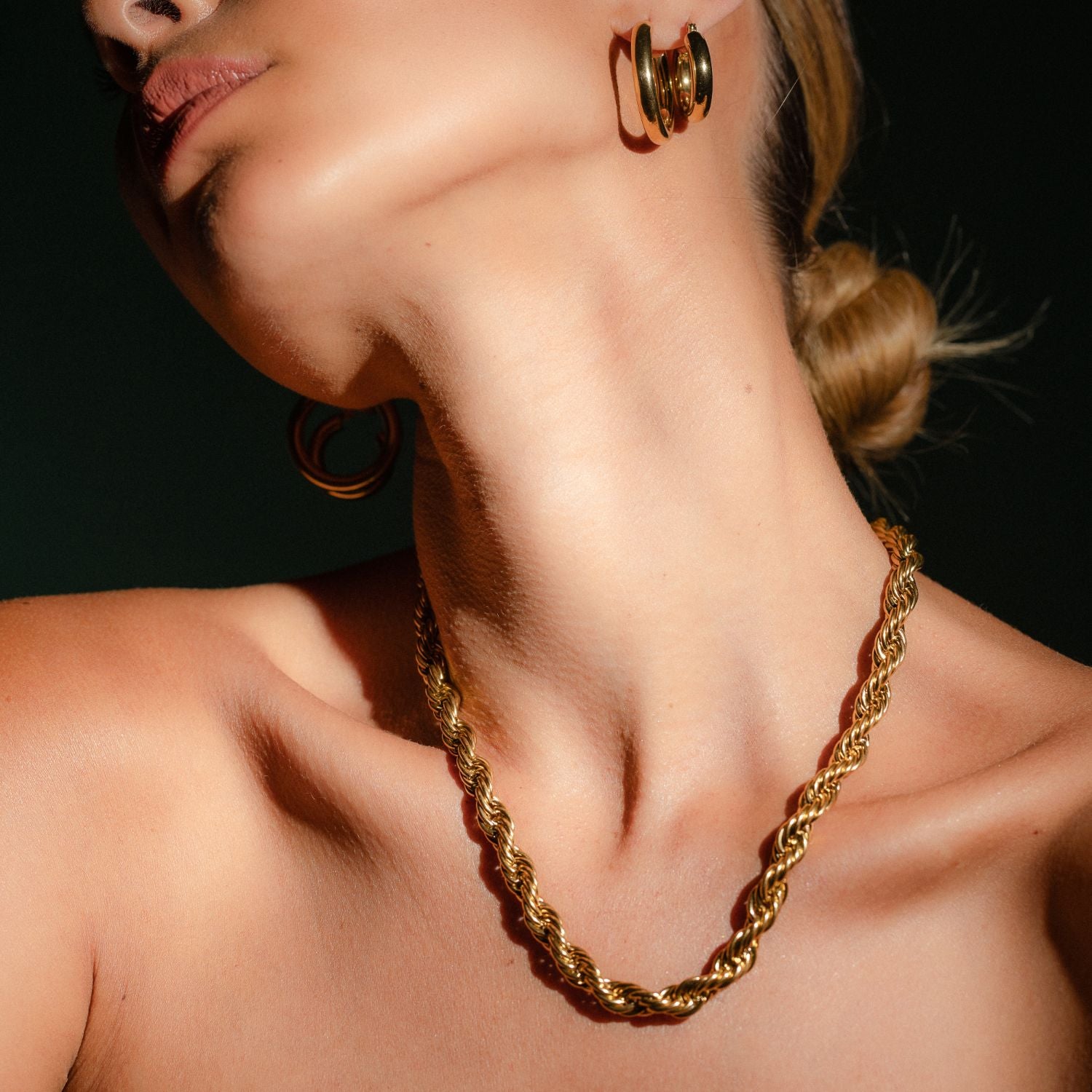 Silk & Steel Eclipse Necklace in silver stainless steel.