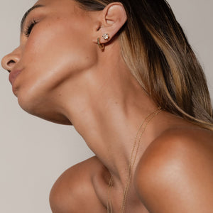 Silk & Steel Unity hoop earrings in 14k gold-plated sterling silver.