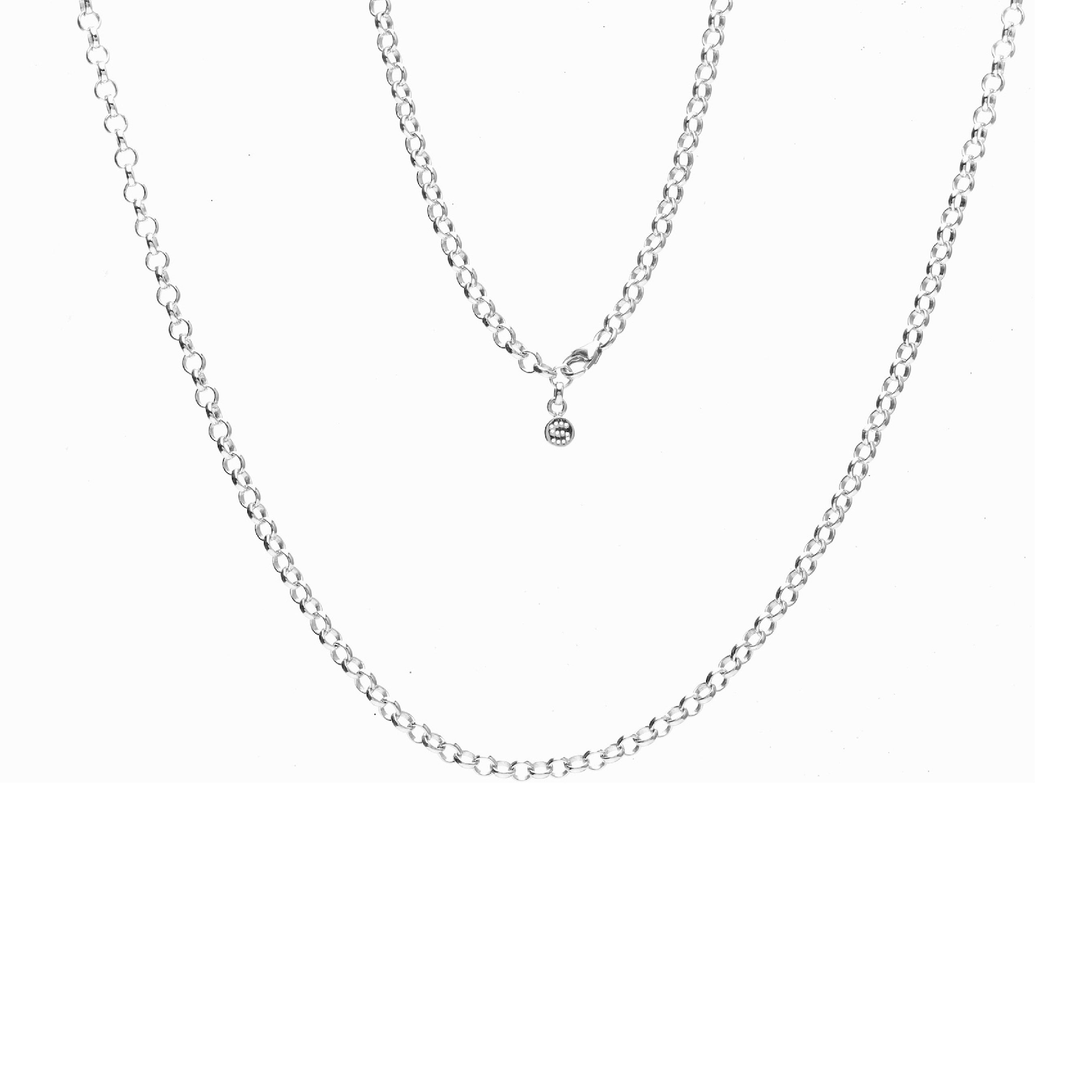 Silk & Steel Jewellery Belcher Necklace Silver