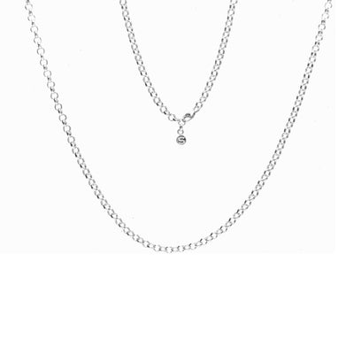 Silk & Steel Jewellery Belcher Necklace Silver