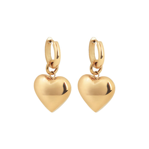 Silk & Steel Jewellery Bisous Hoop Earrings Gold Stainless Steel