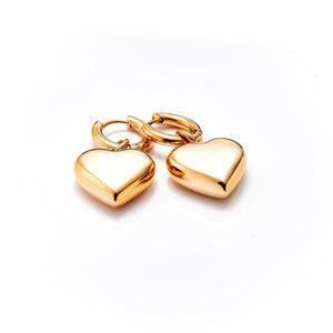 Silk & Steel Jewellery Bisous Hoop Earrings Gold Stainless Steel