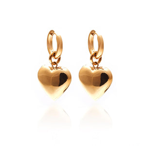 Silk & Steel Jewellery Bisous Hoop Earrings Gold Stainless Steel