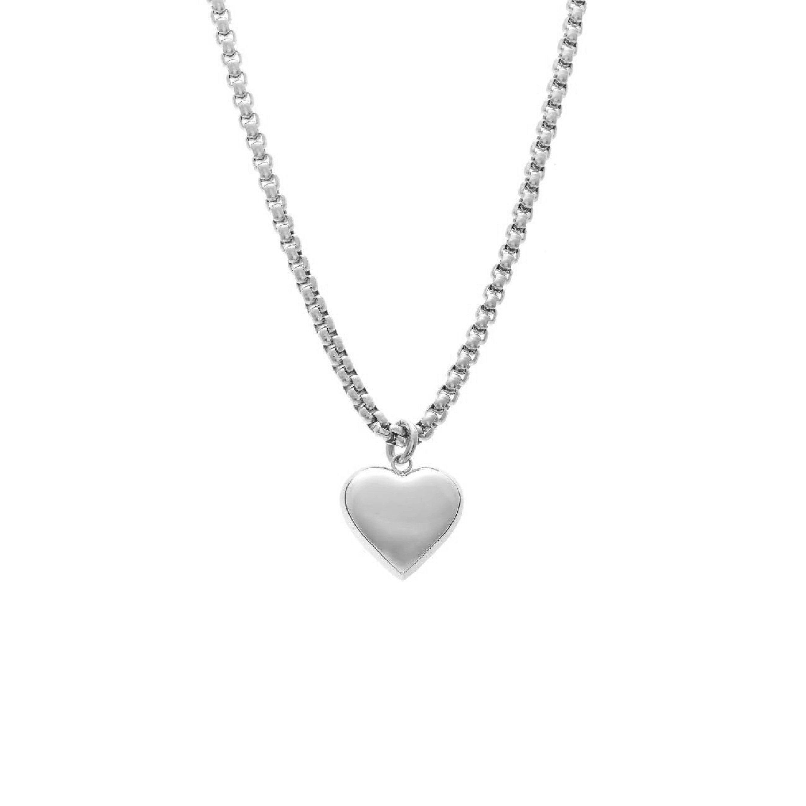 Silk & Steel Jewellery Bisous Necklace Silver Stainless Steel
