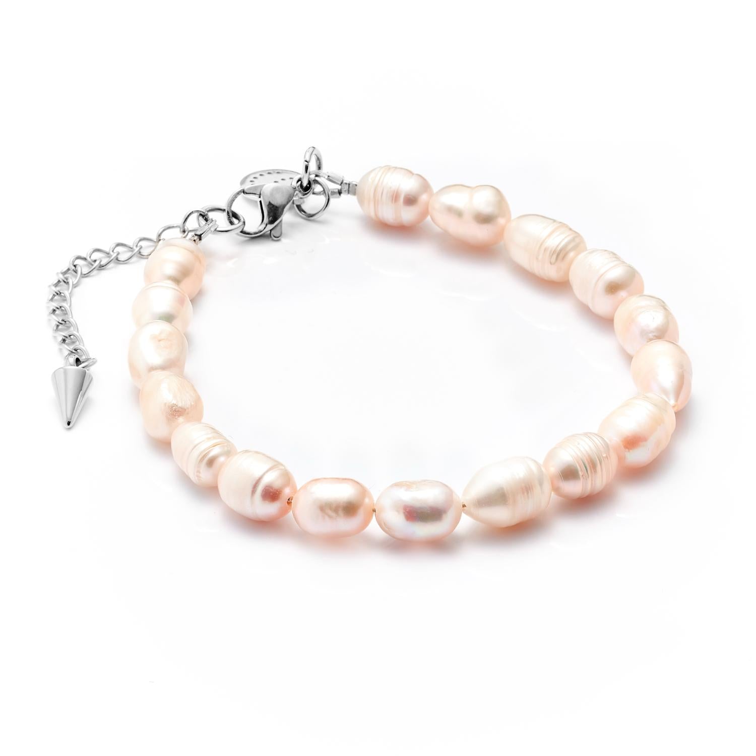 Silk & Steel Jewellery Blanc Bracelet Pearl + Silver