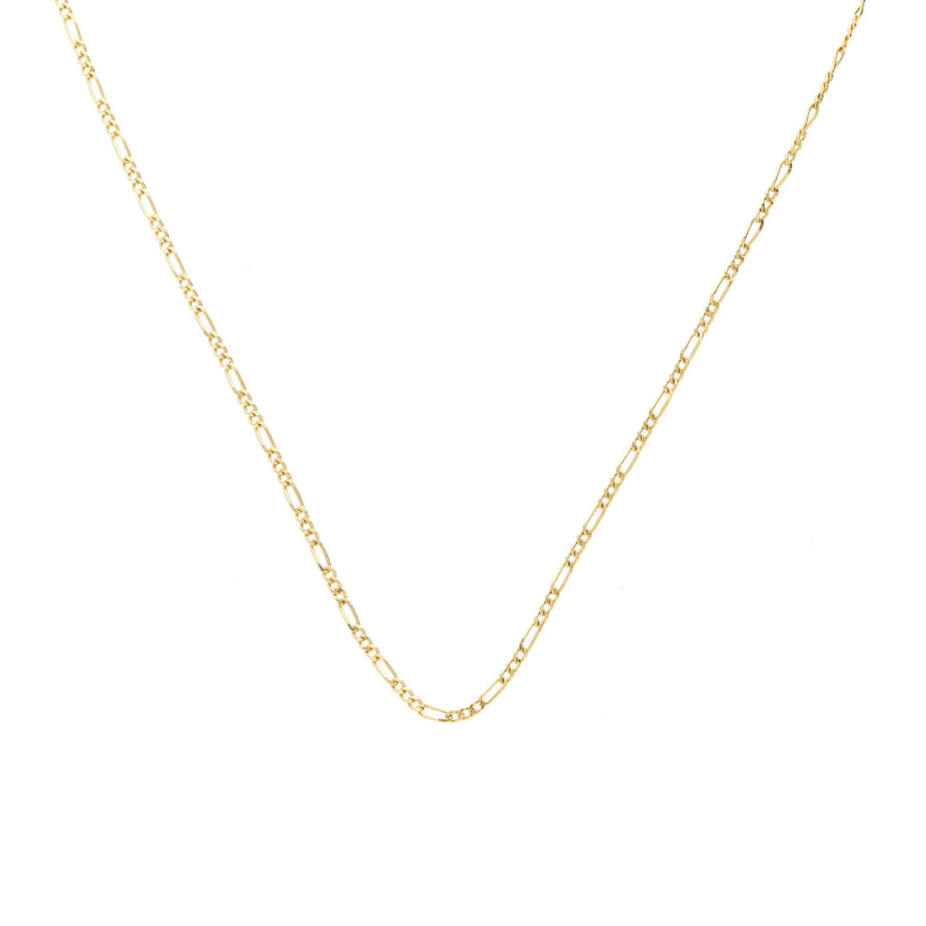 Silk & Steel Jewellery Figaro Fine Necklace - Gold